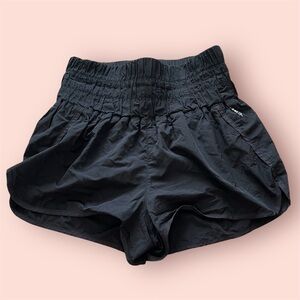 Free People Movement Black High Waisted Athletic Shorts